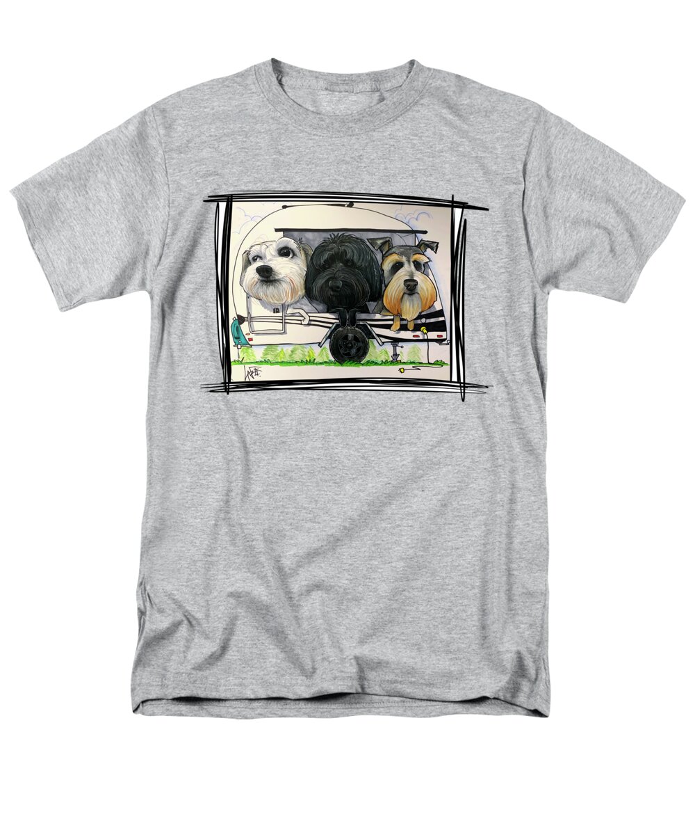 Sansone Men's T-Shirt (Regular Fit) featuring the drawing 5251 Sansone by Canine Caricatures By John LaFree