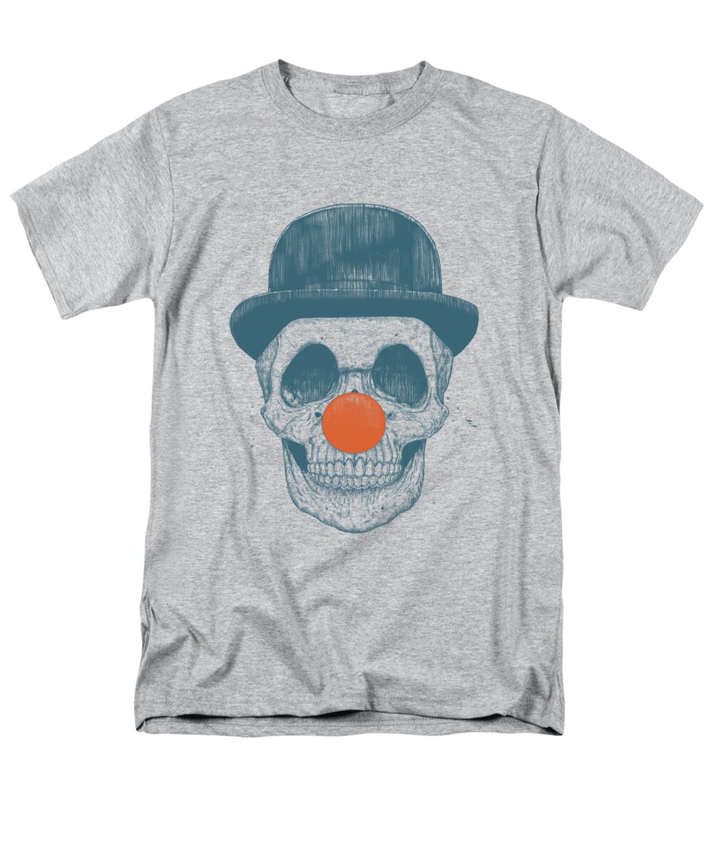 Skull Men's T-Shirt (Regular Fit) featuring the drawing Dead Clown by Balazs Solti