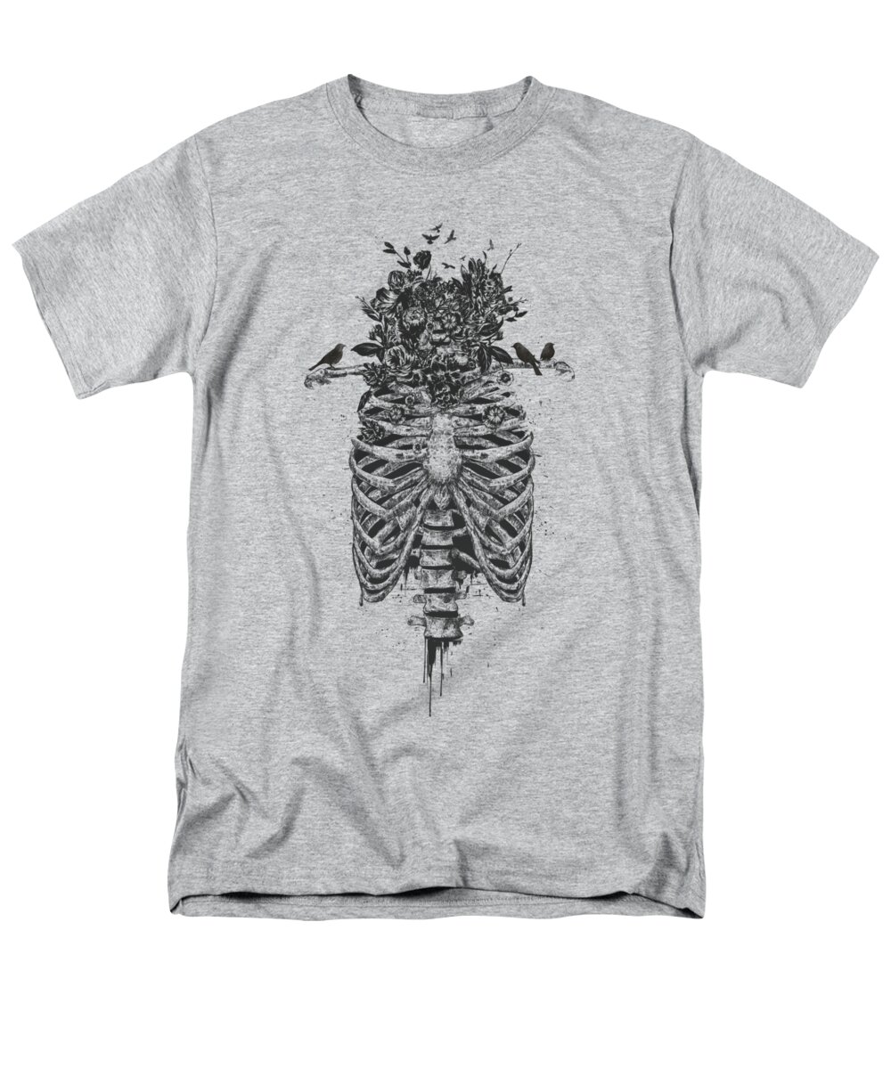 Skeleton Men's T-Shirt (Regular Fit) featuring the drawing Tree of life by Balazs Solti
