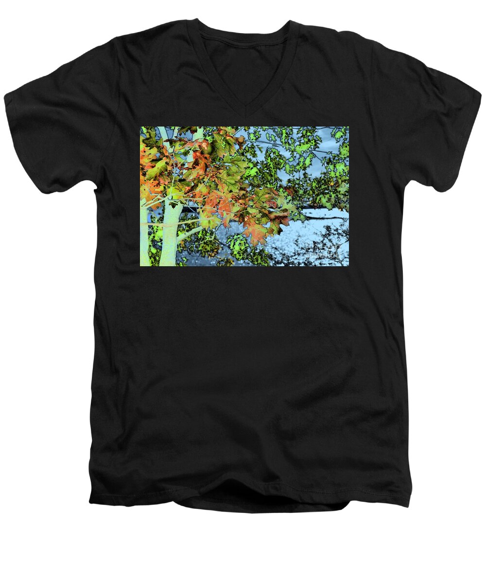 Marcia Lee Jones Men's V-Neck T-Shirt featuring the photograph Autumn by Marcia Lee Jones