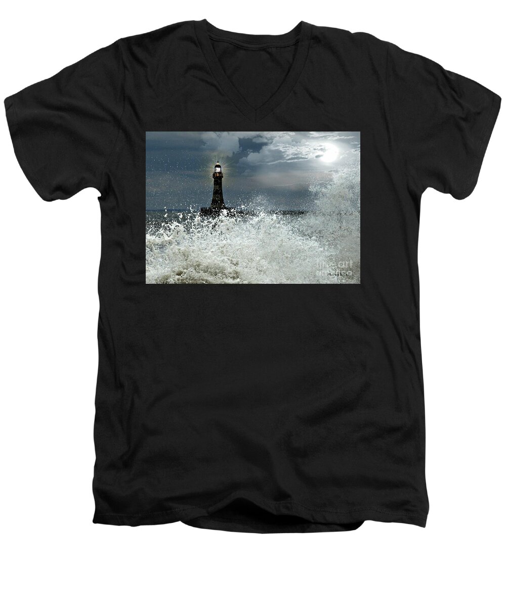 Sunderland Greeting Cards Men's V-Neck T-Shirt featuring the photograph Coming Home by Morag Bates