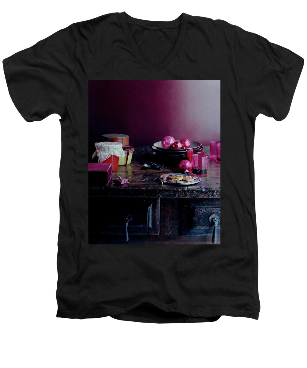 Interior Decoration Men's V-Neck T-Shirt featuring the photograph Homemade Gifts #1 by Romulo Yanes