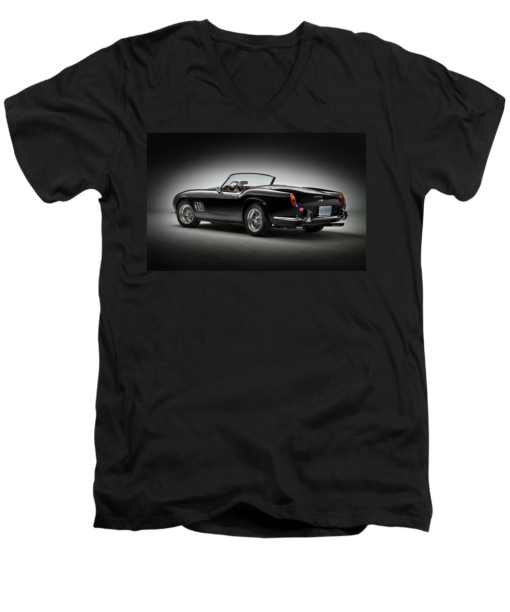 Car Men's V-Neck T-Shirt featuring the photograph 1961 Ferrari 250 GT California Spyder by Gianfranco Weiss