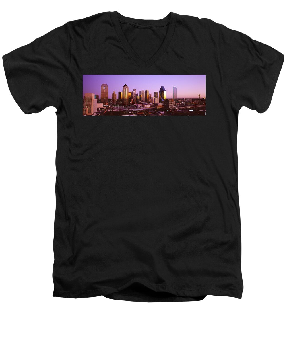 Photography Men's V-Neck T-Shirt featuring the photograph Dallas, Texas, Usa #3 by Panoramic Images