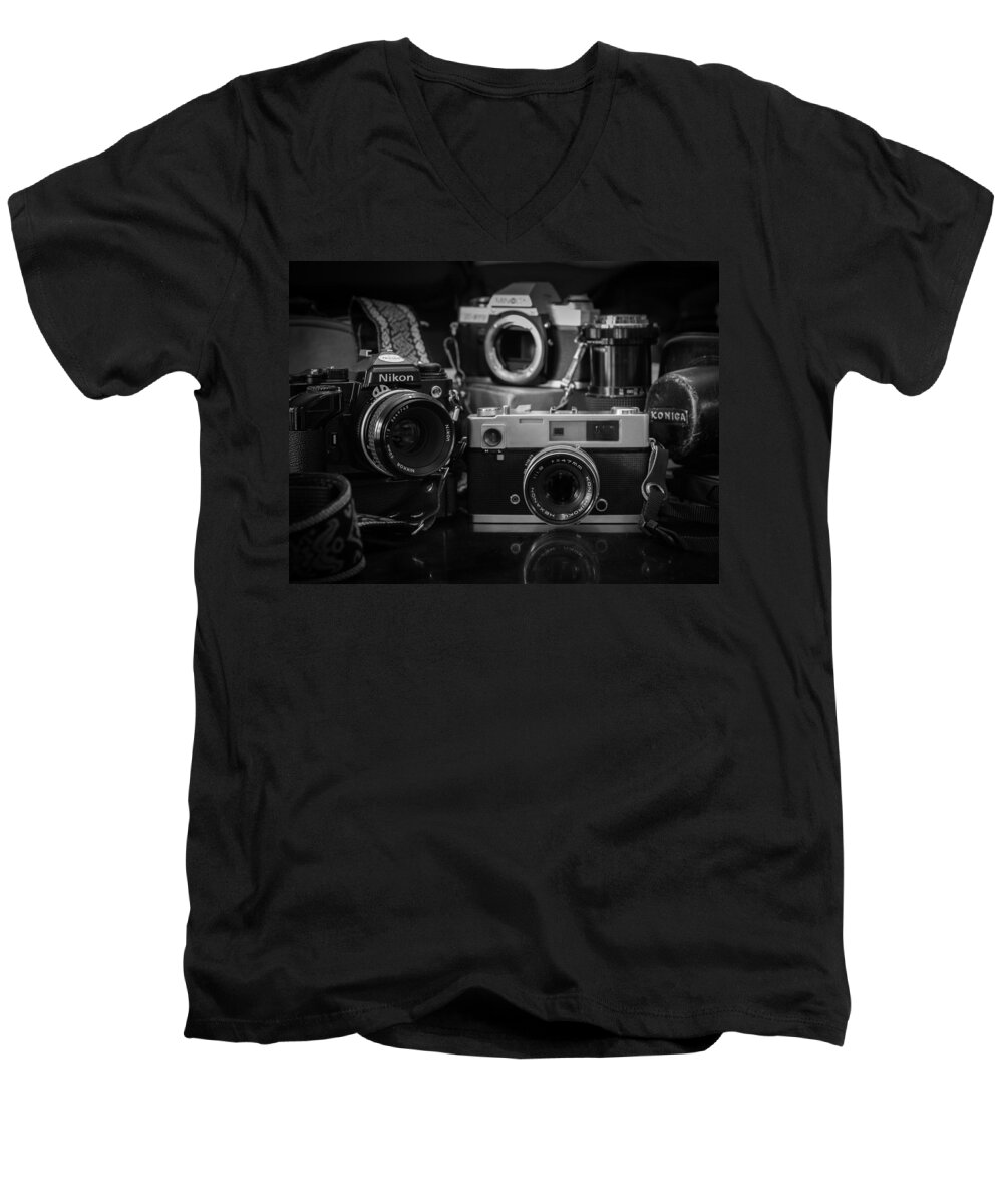 35mm Men's V-Neck T-Shirt featuring the photograph A Few of my Favorite Things by Jeff Mize
