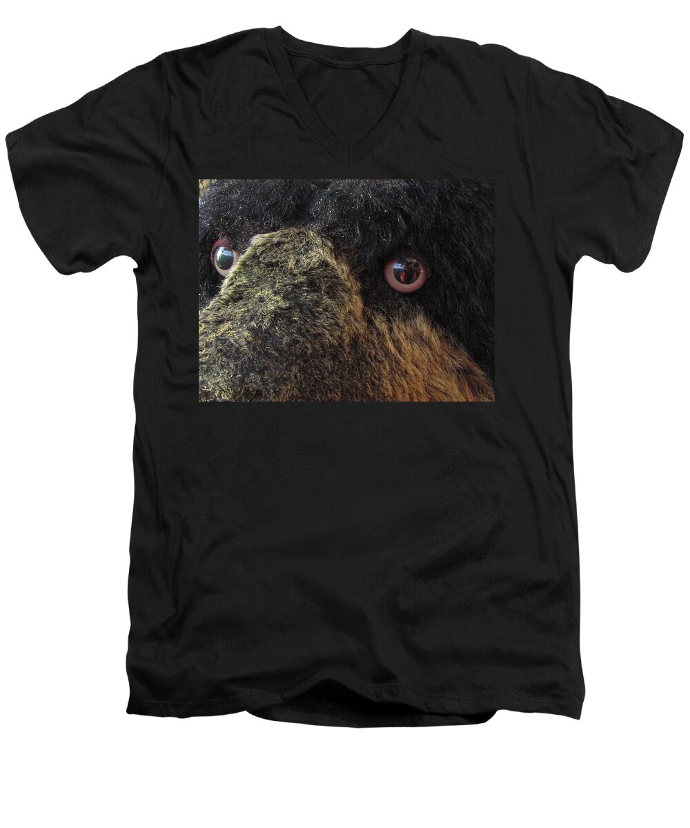 Bear Men's V-Neck T-Shirt featuring the photograph Alaskan Bear by Jennifer Wheatley Wolf