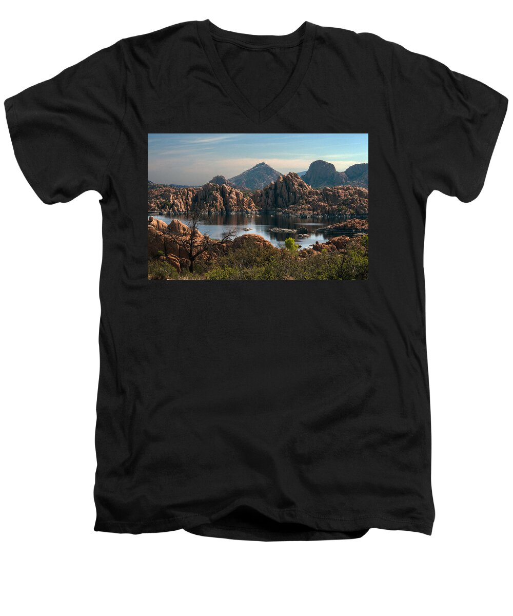 Granite_dells Men's V-Neck T-Shirt featuring the photograph Another World by Tam Ryan