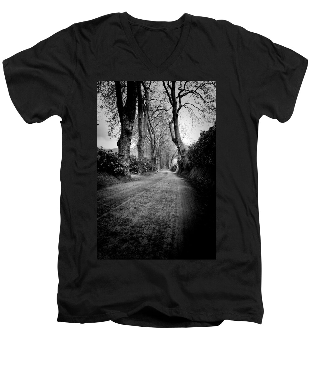 Acores Men's V-Neck T-Shirt featuring the photograph Back Road East by Joseph Amaral