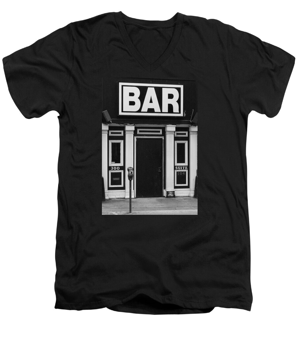 Bar Men's V-Neck T-Shirt featuring the photograph Bar by Rodney Lee Williams