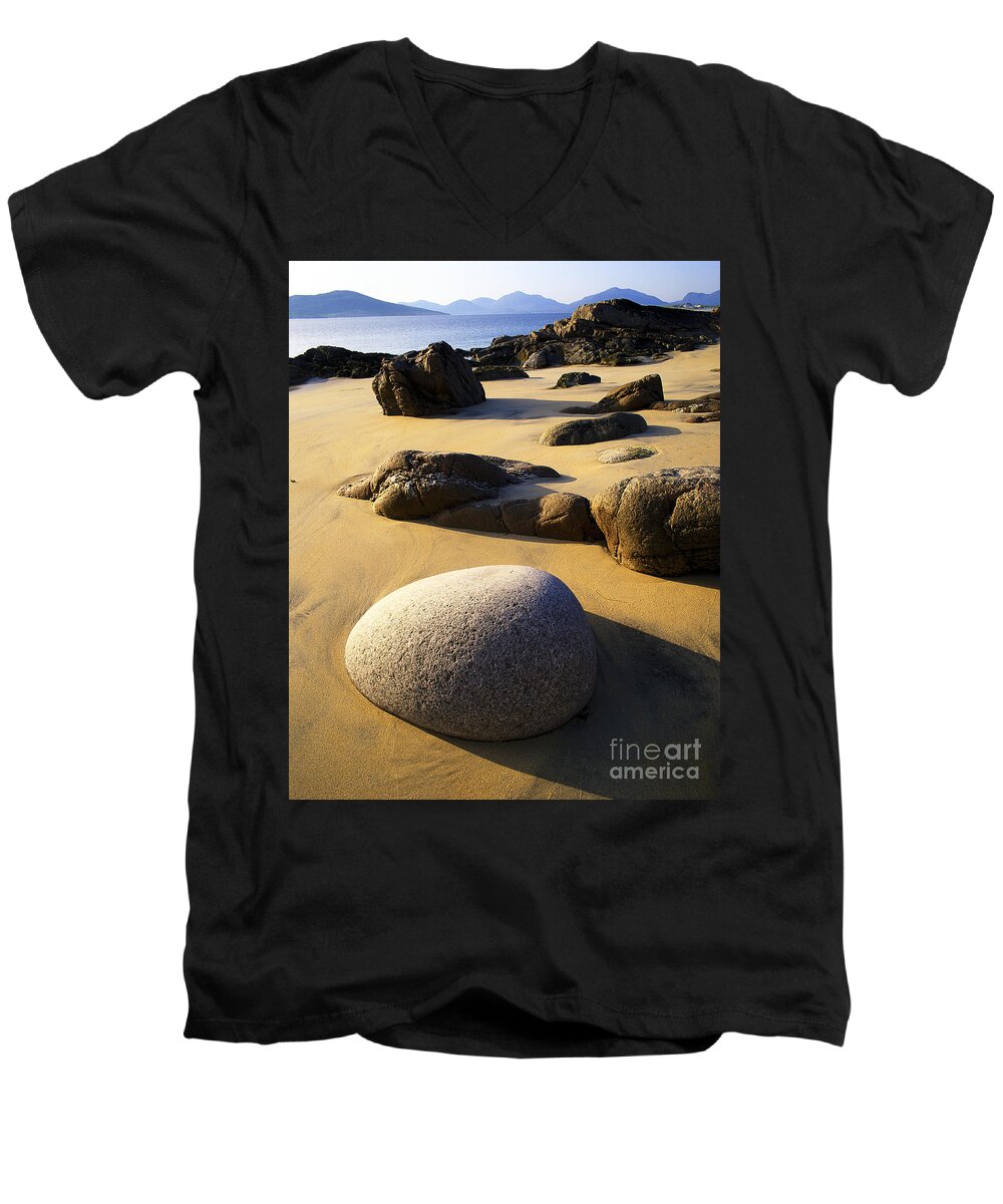 European Men's V-Neck T-Shirt featuring the photograph Beach of Gold by Edmund Nagele FRPS