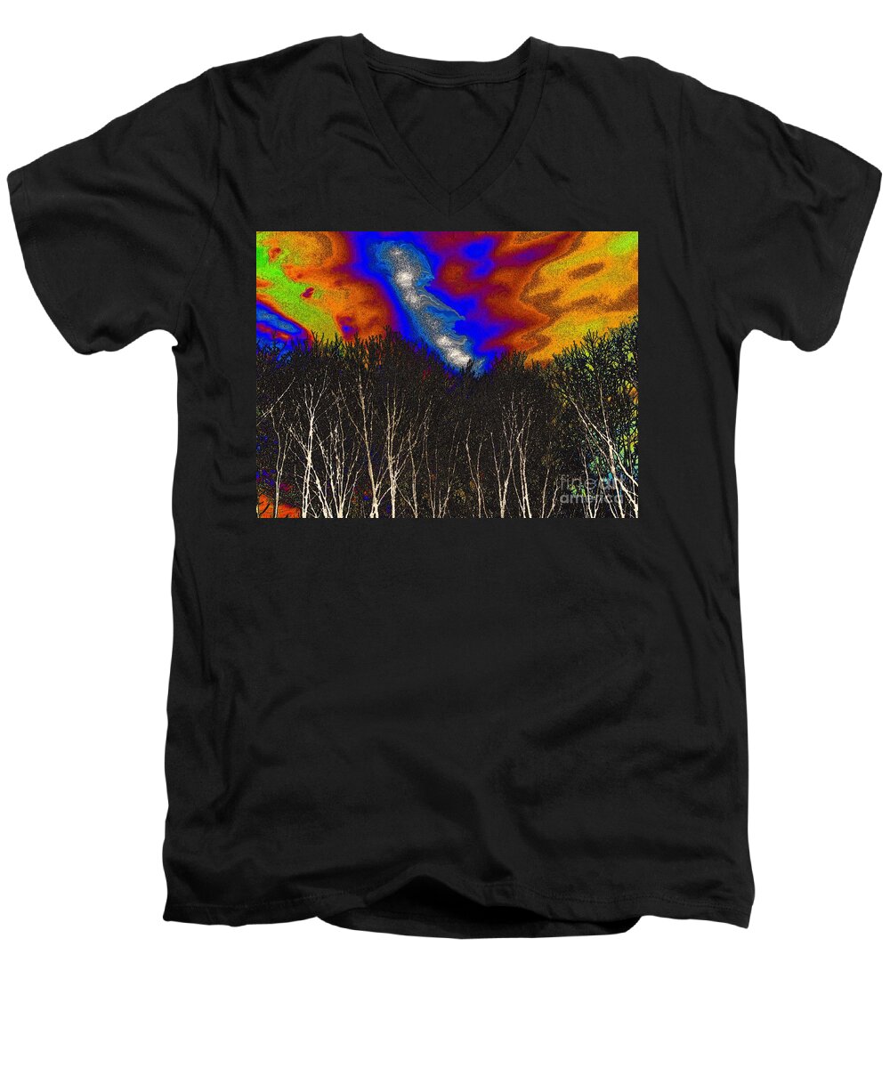 Cosmic Men's V-Neck T-Shirt featuring the photograph Cosmic Forces by Robyn King