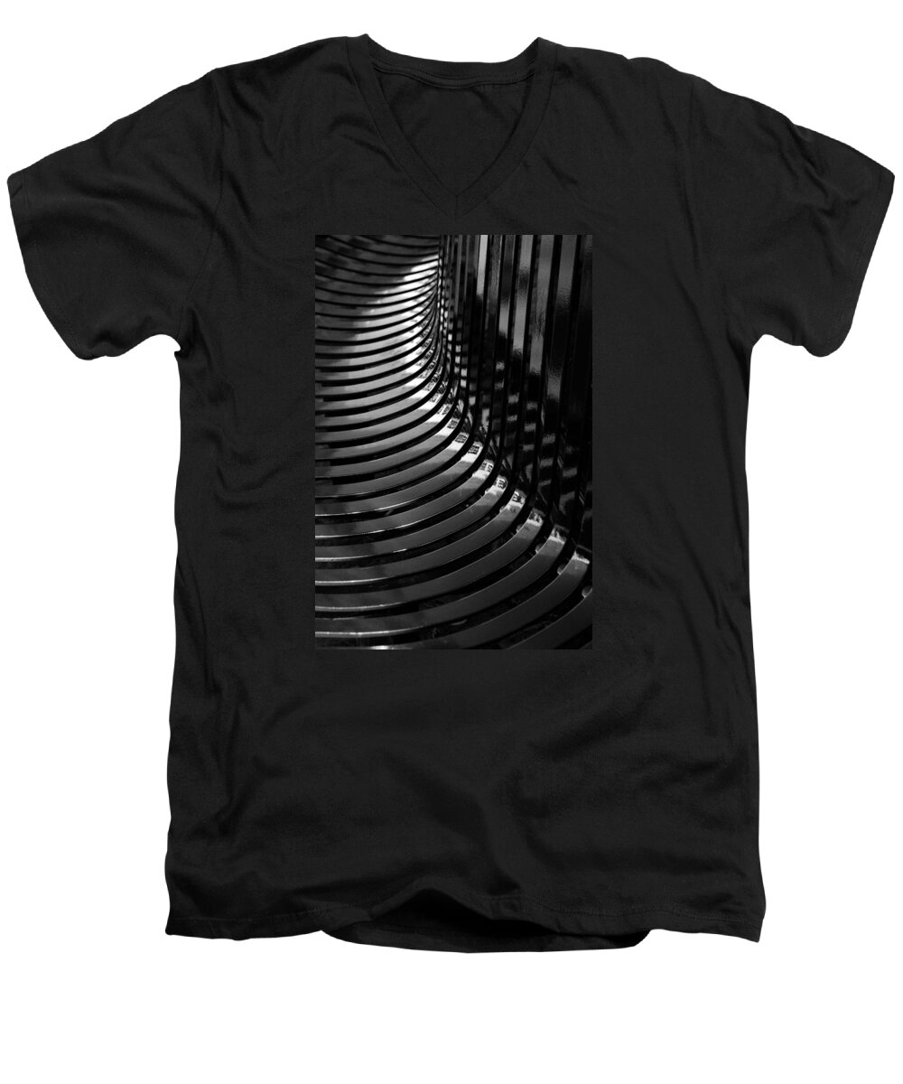 Bench Men's V-Neck T-Shirt featuring the photograph Curved by Wendy Wilton