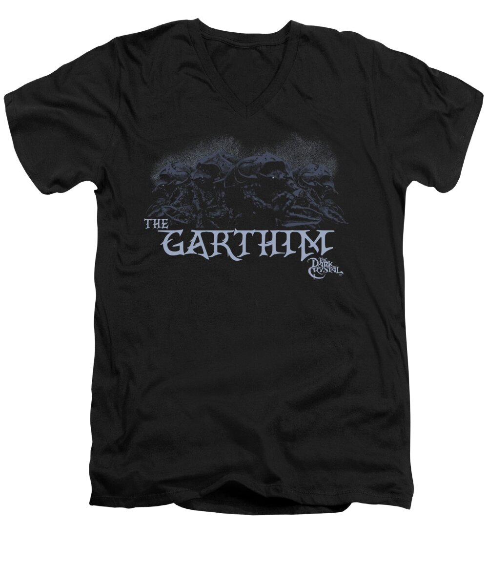 Dark Crystal Men's V-Neck T-Shirt featuring the digital art Dark Crystal - The Garthim by Brand A