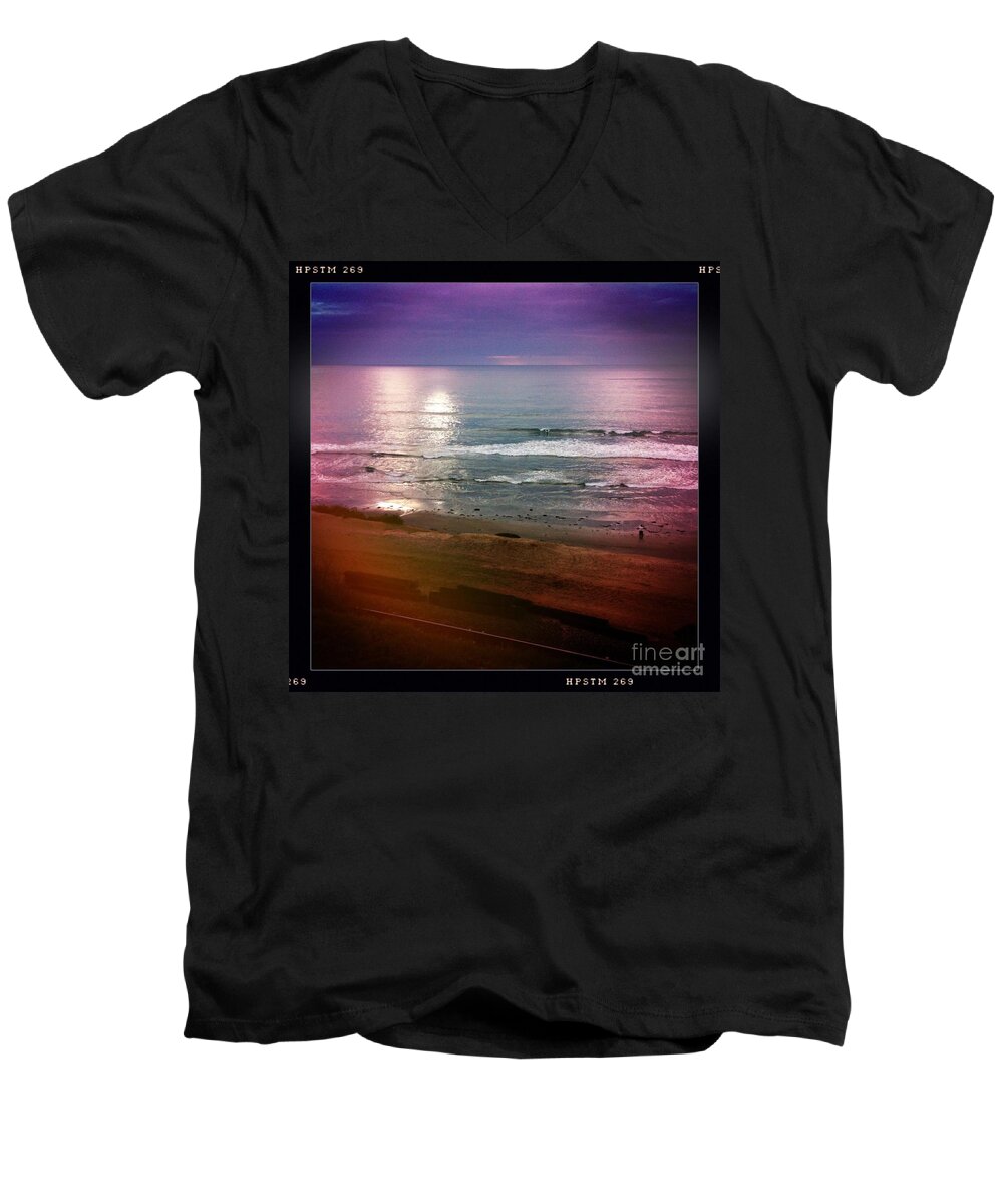 Del Mar Men's V-Neck T-Shirt featuring the photograph Del Mar by Denise Railey