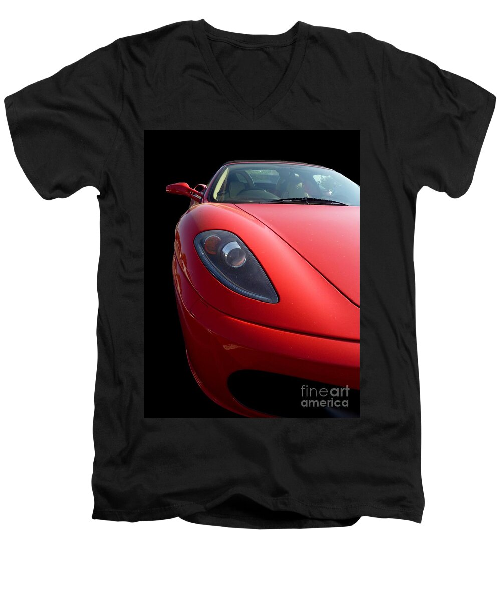 Ferrari Men's V-Neck T-Shirt featuring the photograph Ferrari by Vicki Spindler