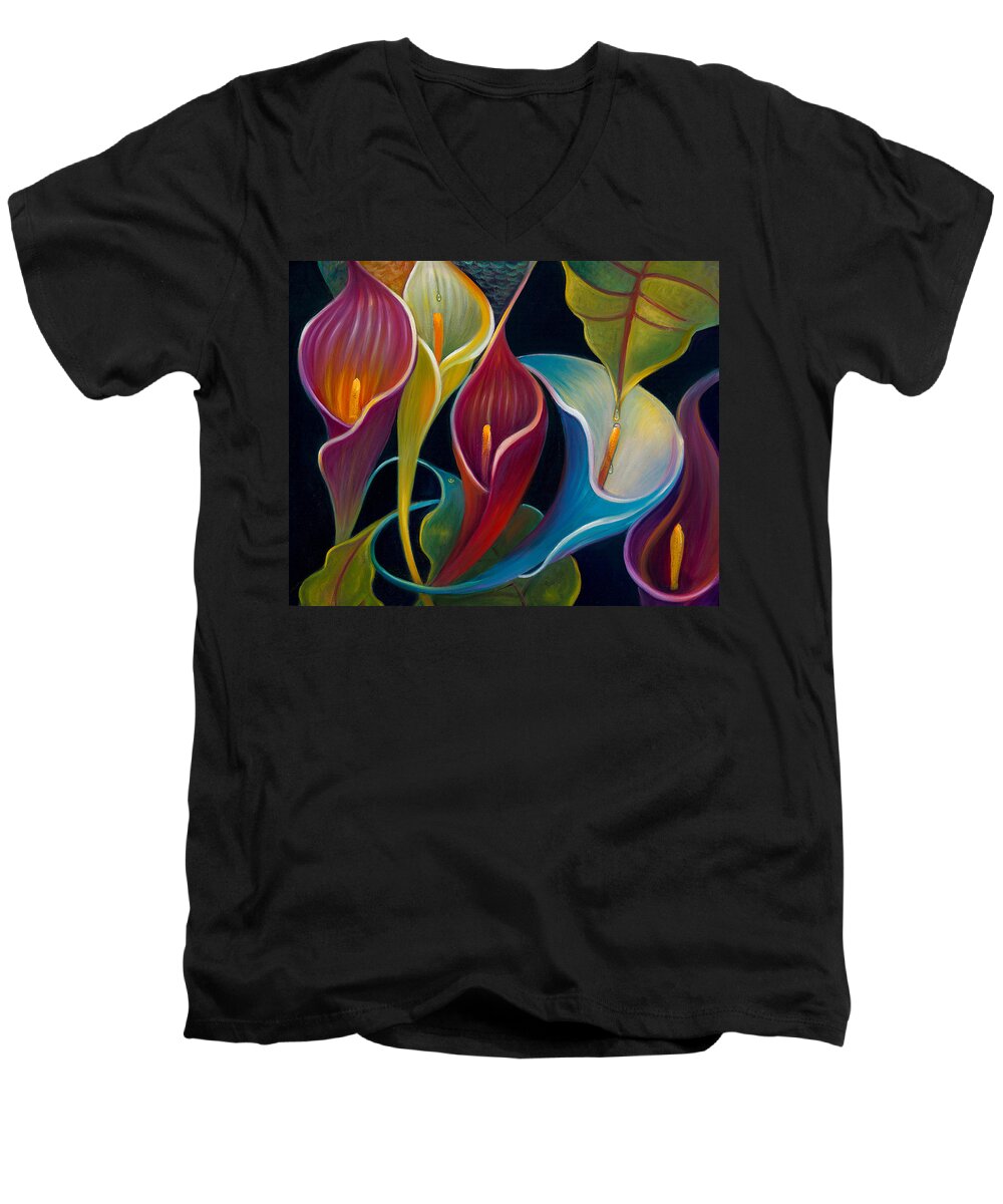 Flower Men's V-Neck T-Shirt featuring the photograph First Flight 2 by Claudia Goodell