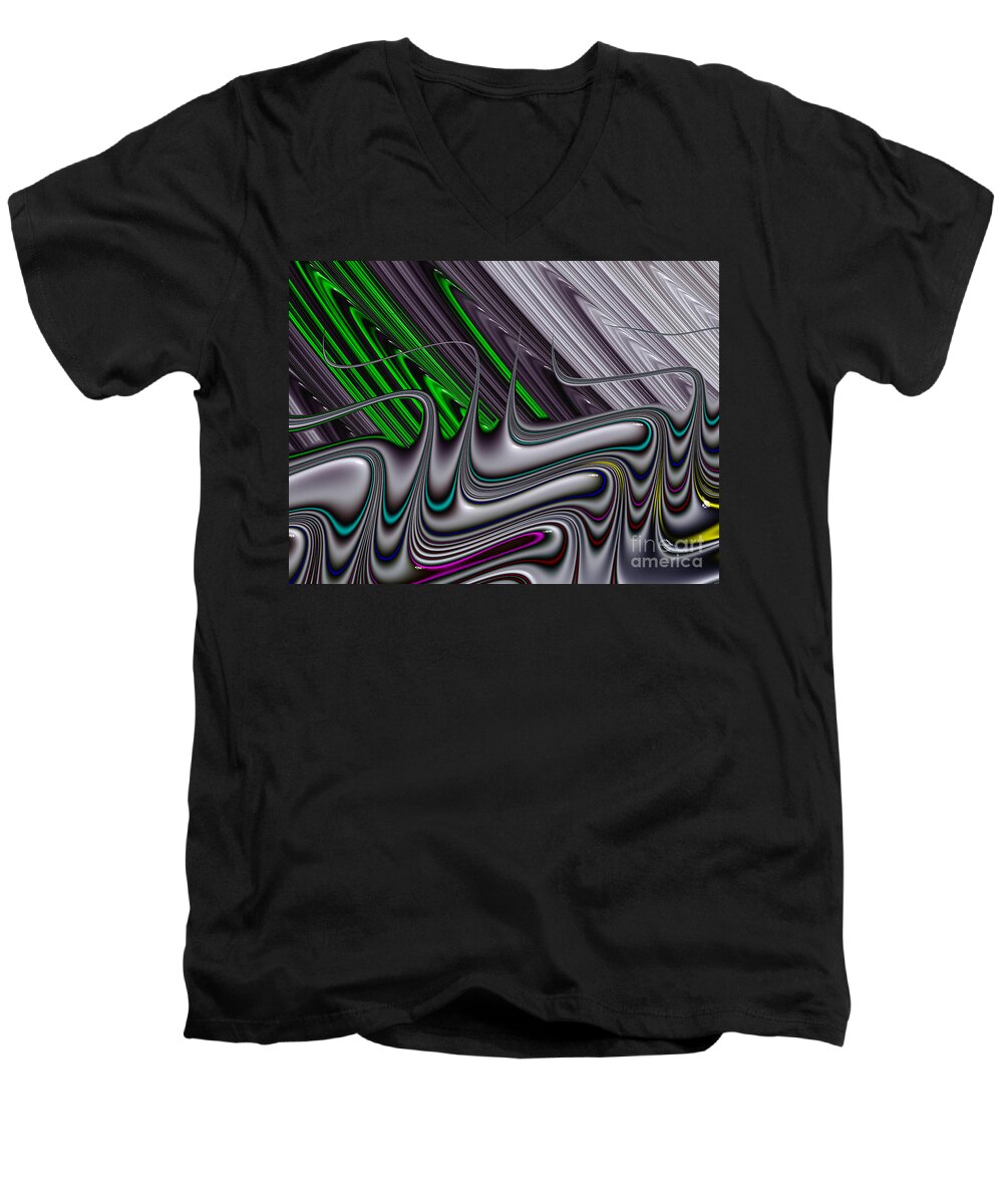 Art Men's V-Neck T-Shirt featuring the digital art Flash by Vix Edwards