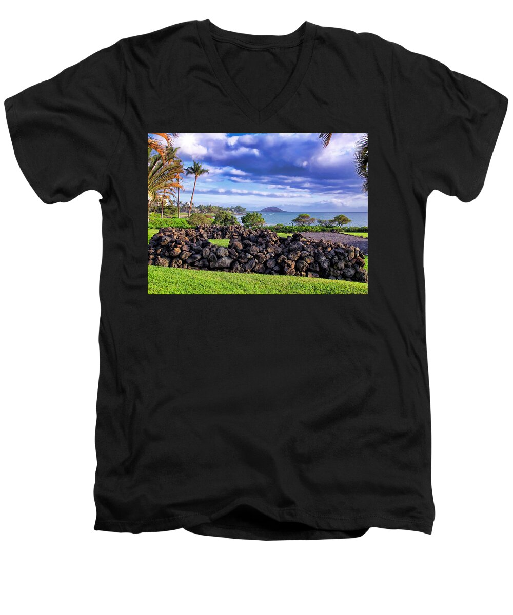 Hawaii Men's V-Neck T-Shirt featuring the photograph Four Seasons 112 by Dawn Eshelman