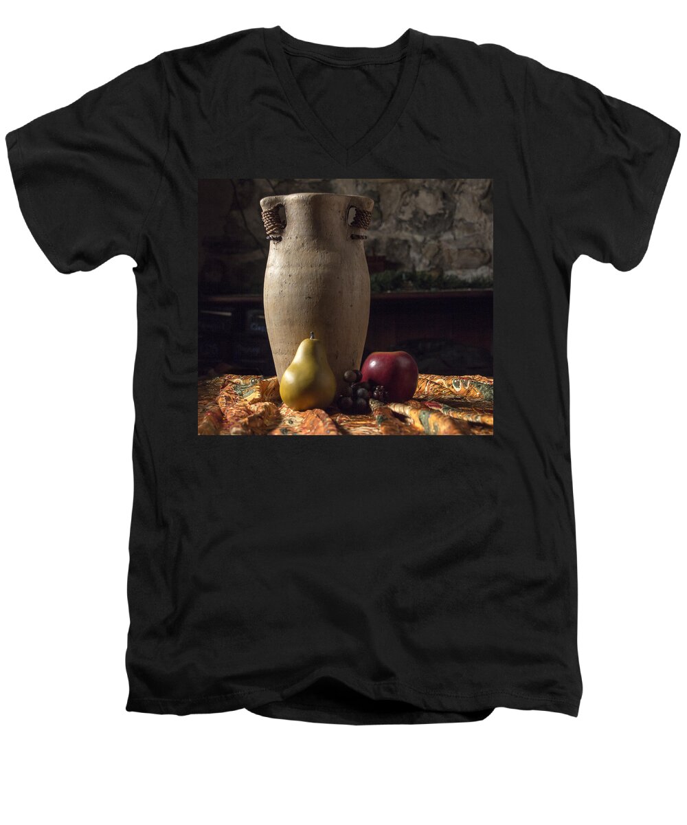 Vase Men's V-Neck T-Shirt featuring the photograph From days past by Joann Long