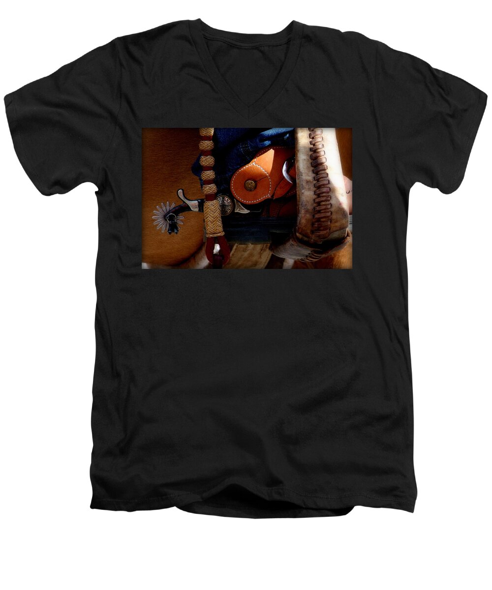 Wyoming Men's V-Neck T-Shirt featuring the photograph Frontier Days.. by Al Swasey