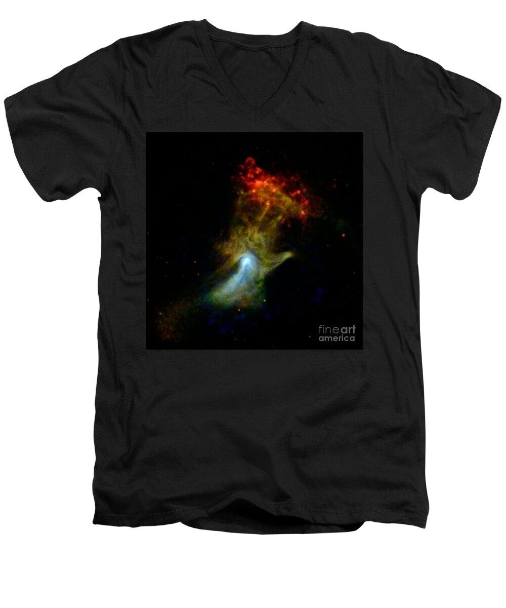 Galaxy Men's V-Neck T-Shirt featuring the photograph Hand Of God Pulsar Wind Nebula by Science Source