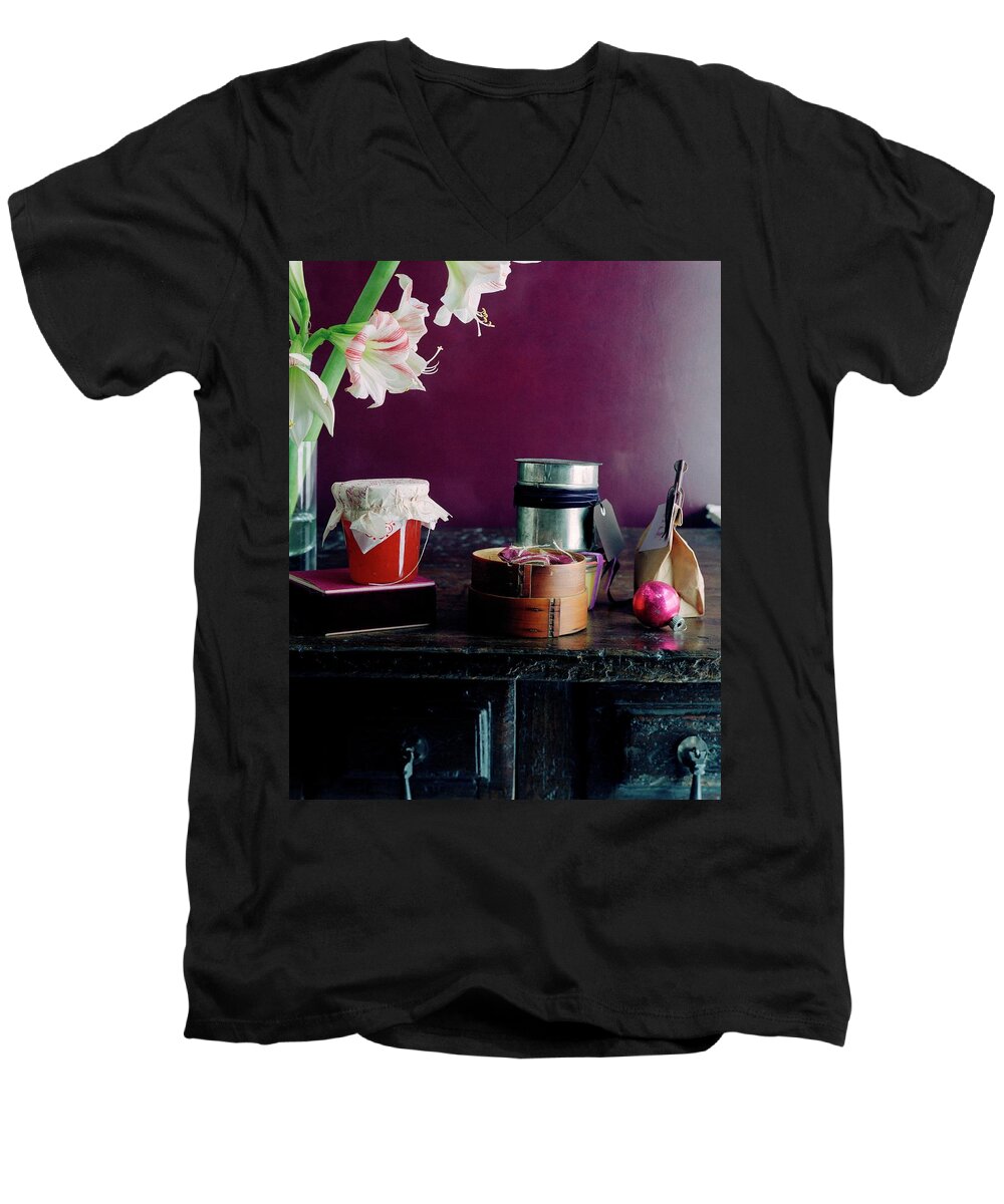 Home Men's V-Neck T-Shirt featuring the photograph Homemade Gifts by Romulo Yanes