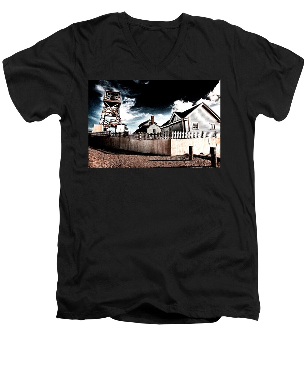 House Of Refuge Men's V-Neck T-Shirt featuring the photograph House of Refuge by Bill Howard