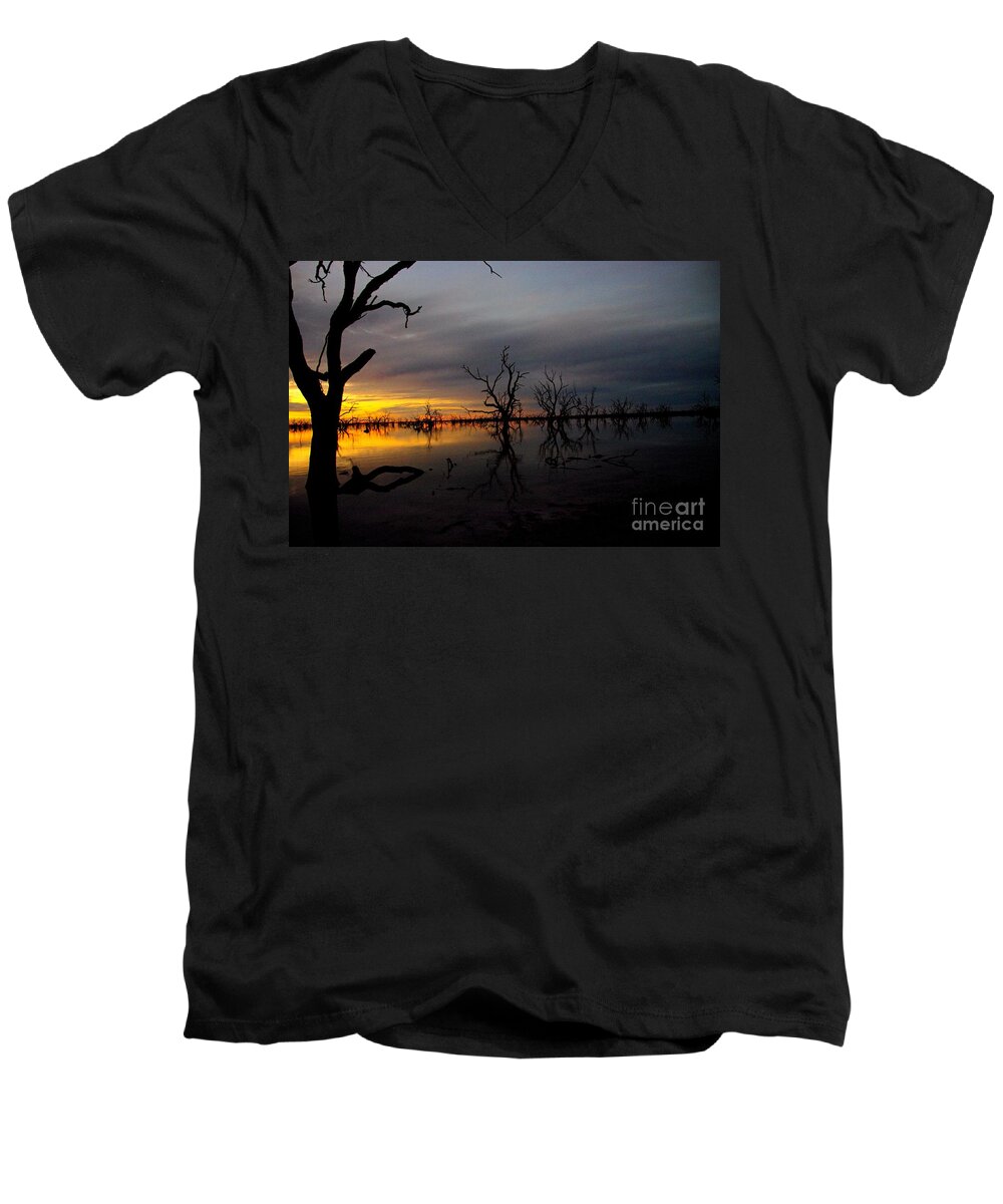 Into The Night Men's V-Neck T-Shirt featuring the photograph Into the Night by Blair Stuart