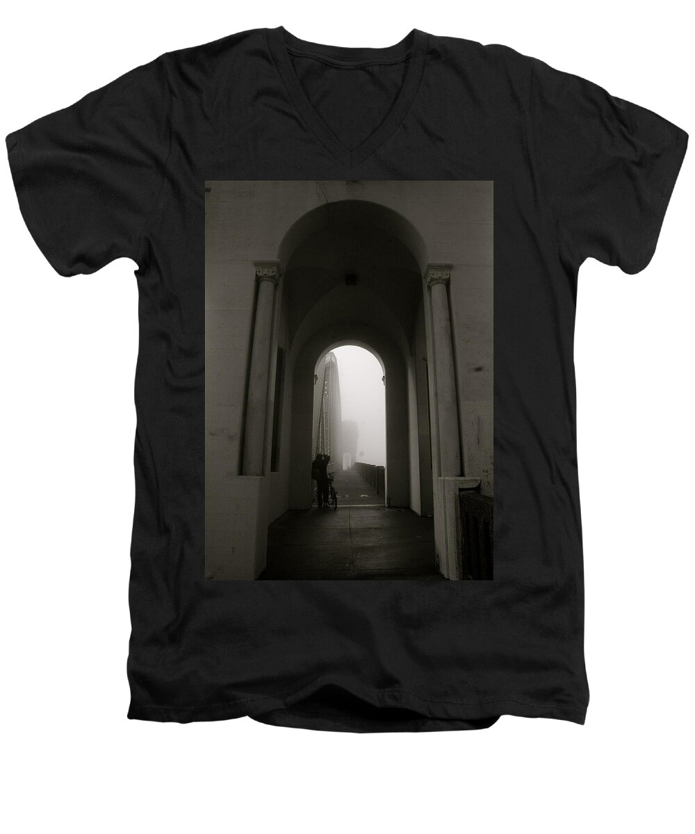 Fog Men's V-Neck T-Shirt featuring the photograph Into the Void 2 by Alicia Kent