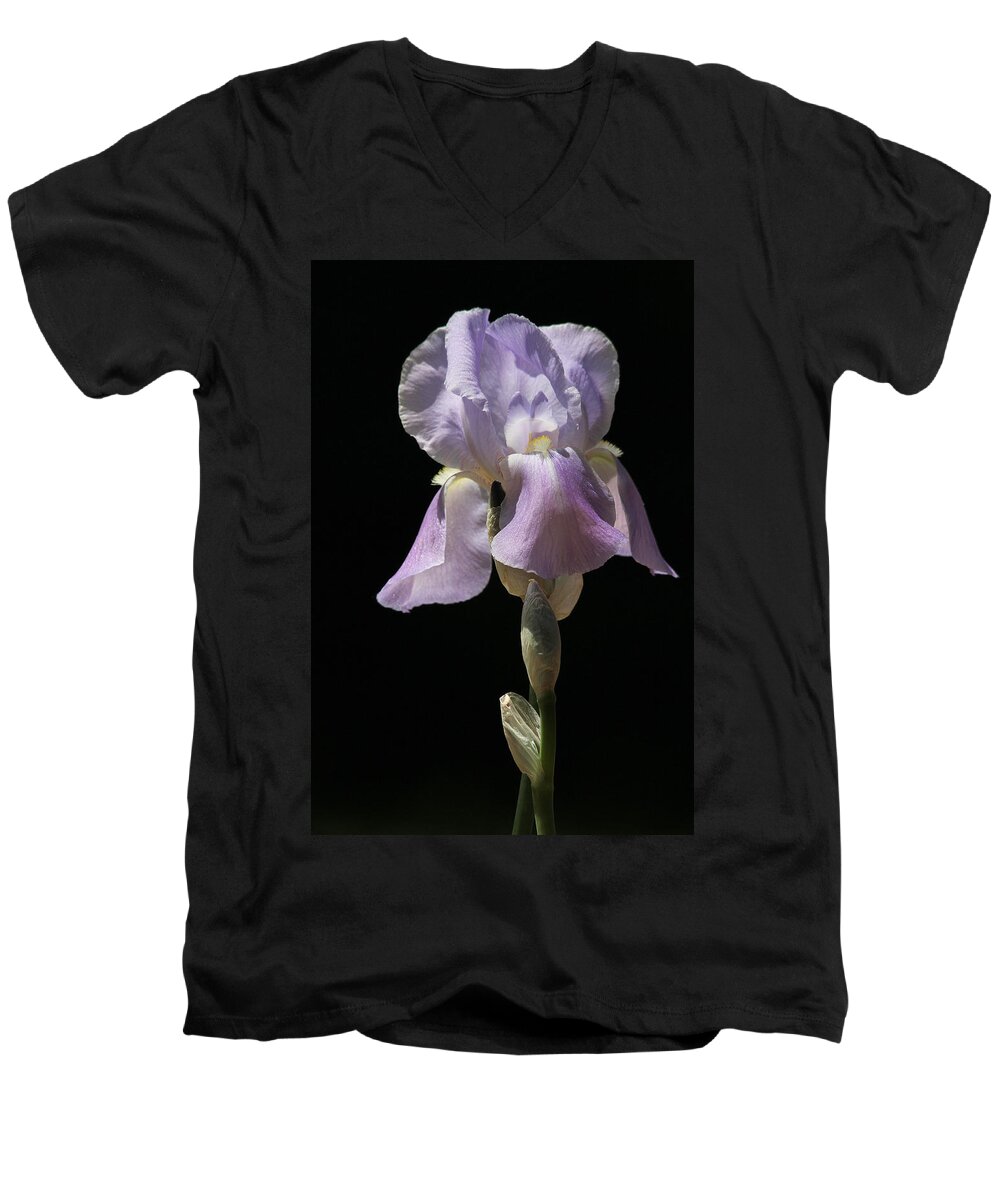 Iris Men's V-Neck T-Shirt featuring the photograph Iris by Trina Ansel
