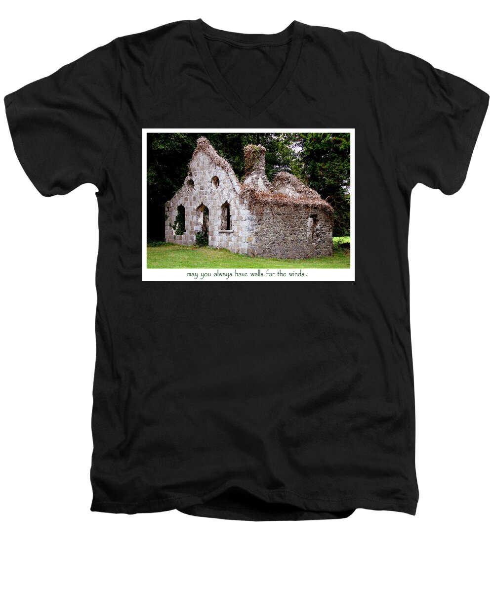 Irish Men's V-Neck T-Shirt featuring the photograph Irish Blessing by Norma Brock
