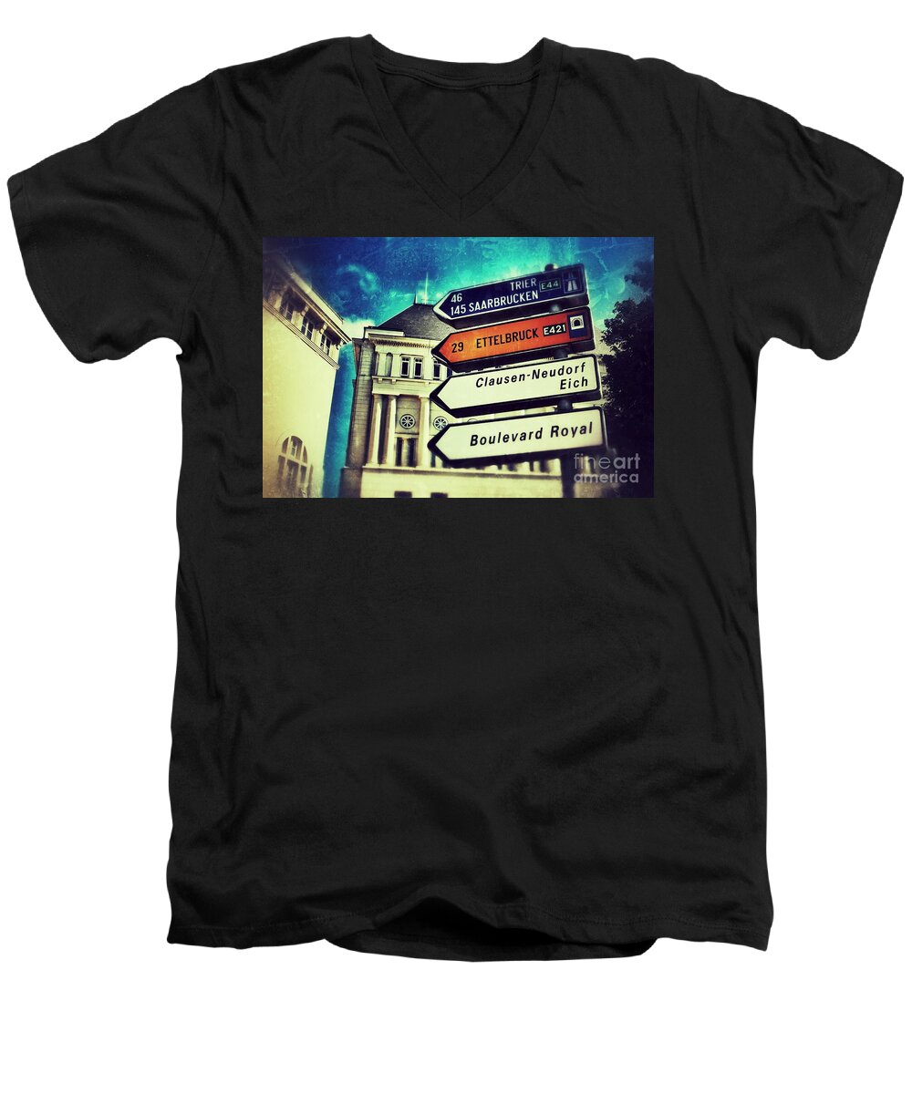 Luxembourg Men's V-Neck T-Shirt featuring the photograph Luxembourg City by Nick Biemans
