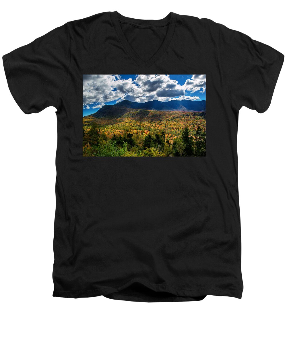 Mount Osceola Men's V-Neck T-Shirt featuring the photograph Mount Osceola 1 by Jatin Thakkar