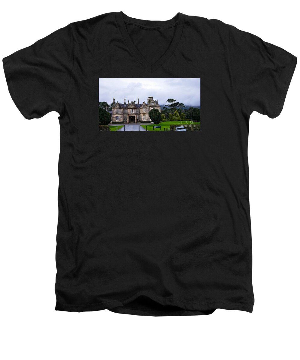 Muckross House Men's V-Neck T-Shirt featuring the photograph Muckross House by Imagery by Charly