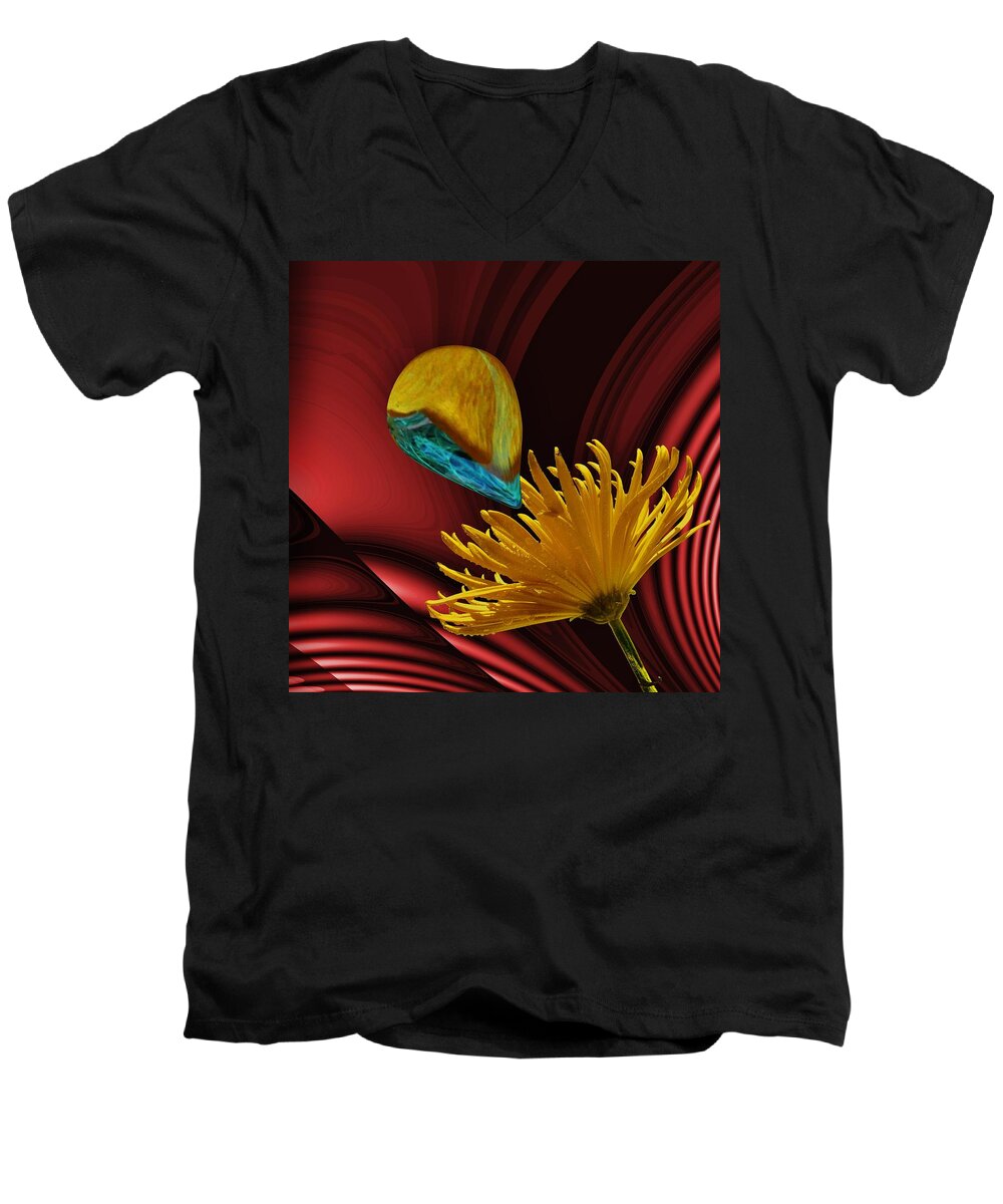 Nectar Of The Gods Men's V-Neck T-Shirt featuring the digital art Nectar of the Gods by Barbara St Jean