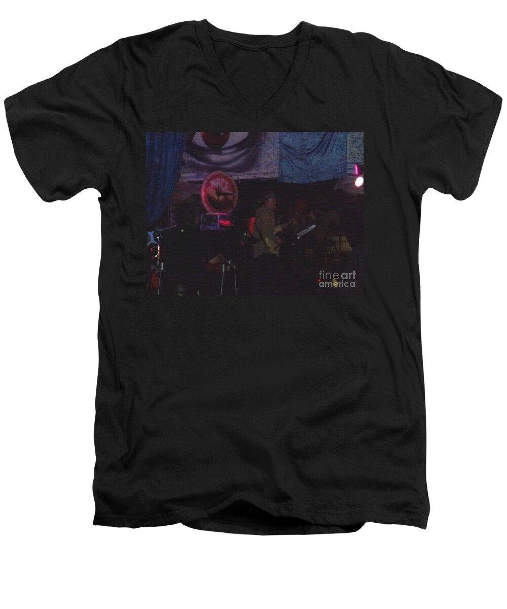  Men's V-Neck T-Shirt featuring the photograph New Riders at club 2120 by Kelly Awad
