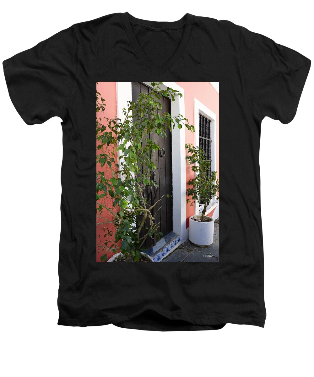 Old San Juan Men's V-Neck T-Shirt featuring the photograph Old San Juan by Shanna Hyatt
