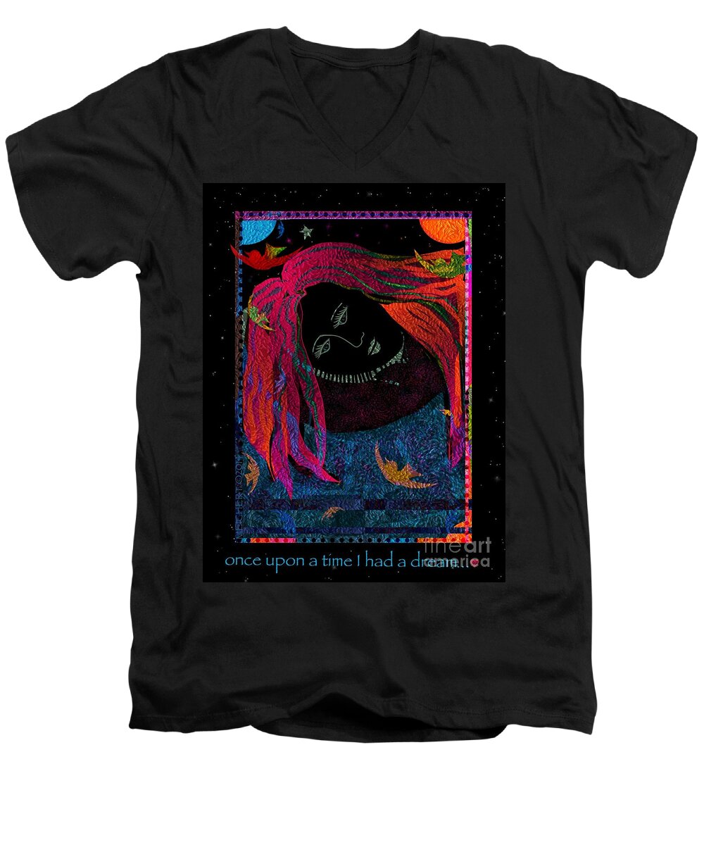 Dreams Men's V-Neck T-Shirt featuring the digital art Once Upon A Time by Mary Eichert
