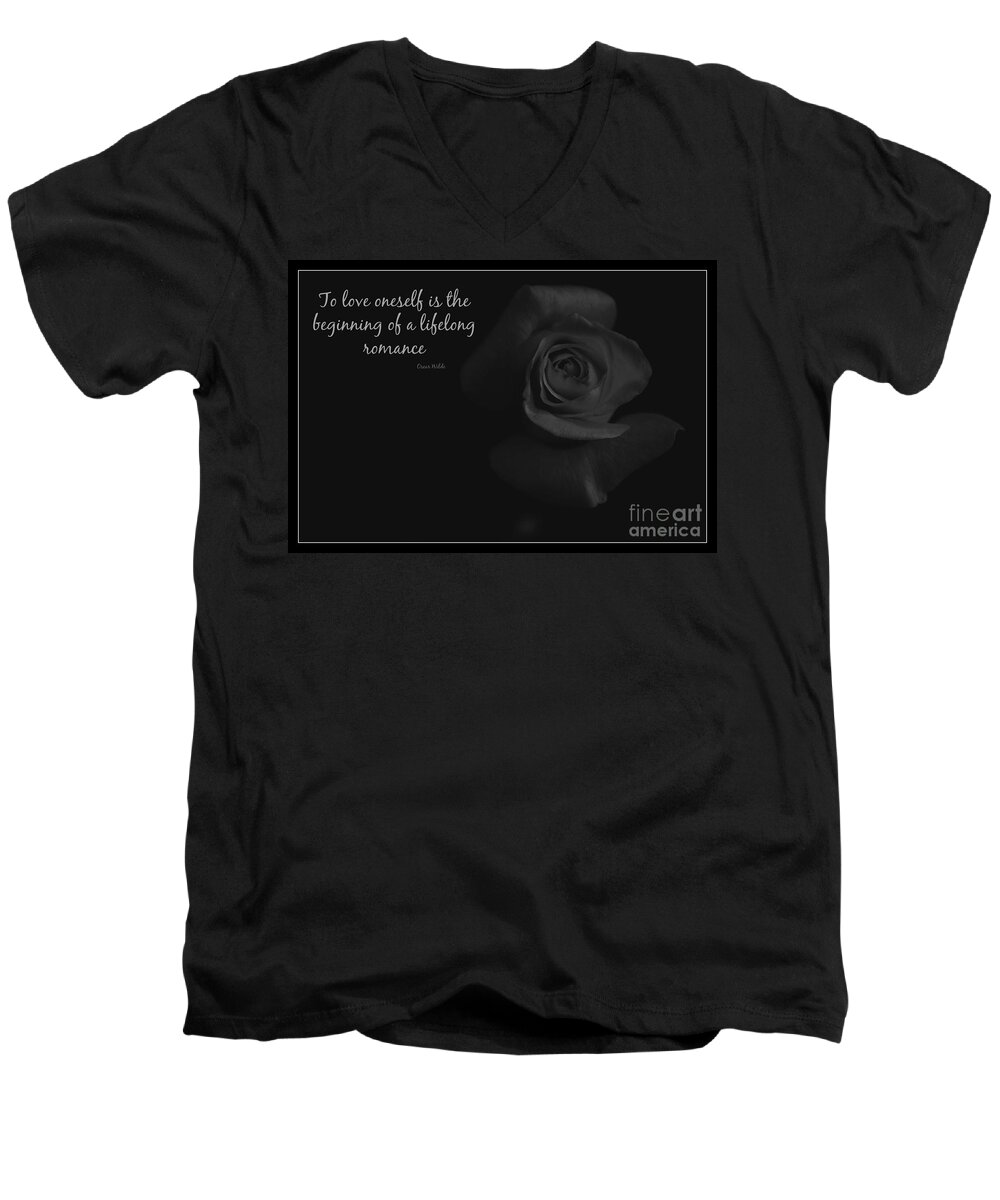 Oscar Wilde Men's V-Neck T-Shirt featuring the photograph Oscar by Clare Bevan