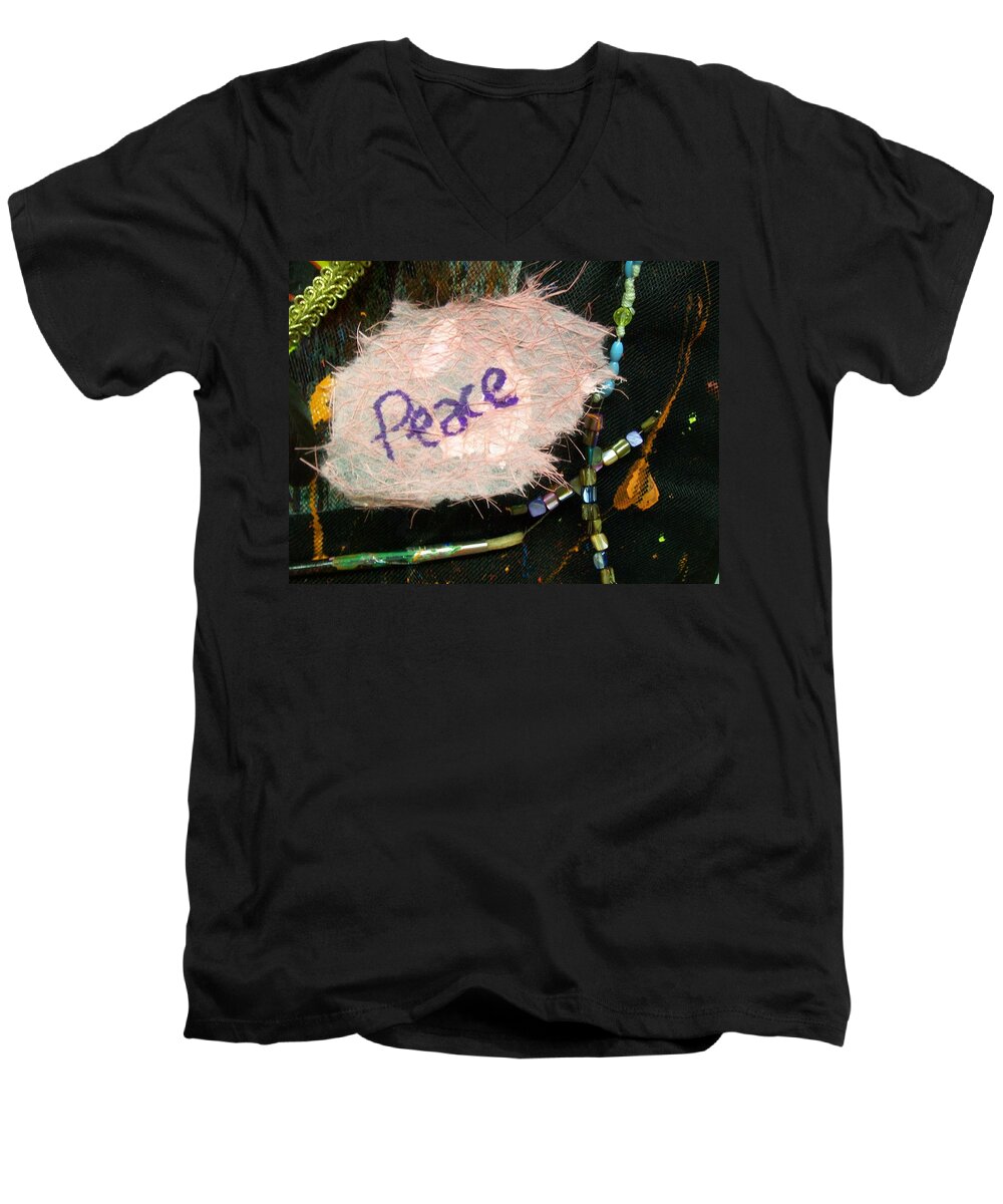 Laurette Escobar Men's V-Neck T-Shirt featuring the photograph Peace Be With You by Laurette Escobar