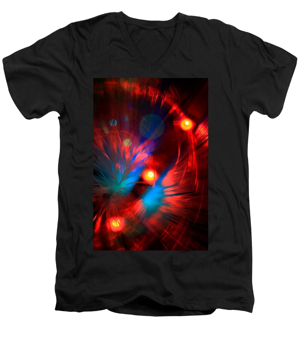 Abstract Men's V-Neck T-Shirt featuring the photograph Planet Caravan by Dazzle Zazz