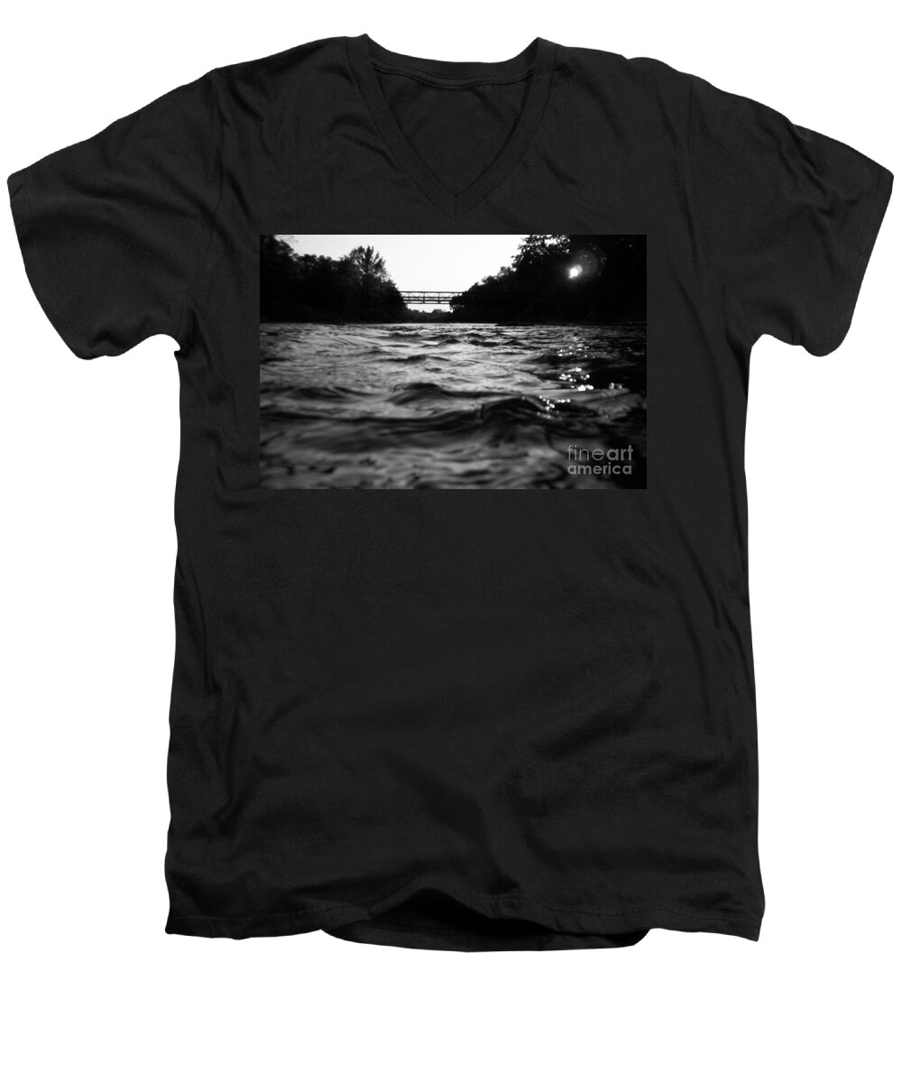 River Men's V-Neck T-Shirt featuring the photograph Rivers Edge by Michael Krek
