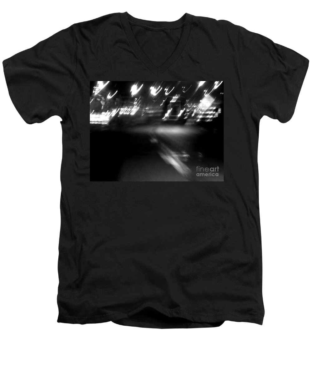 Road Men's V-Neck T-Shirt featuring the photograph Road Work Ahead by Robyn King