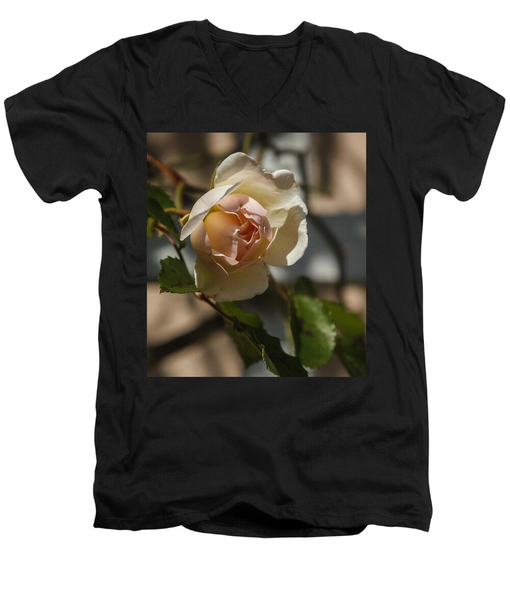 Florida Men's V-Neck T-Shirt featuring the photograph Rose bud by Jane Luxton