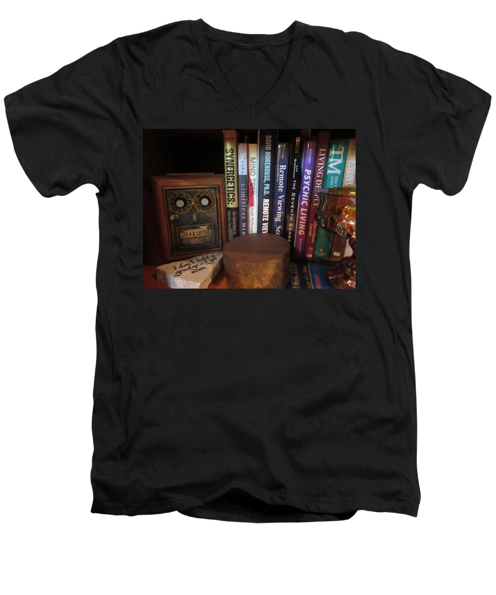 Print Men's V-Neck T-Shirt featuring the photograph Searching For Enlightenment C by Ashley Goforth