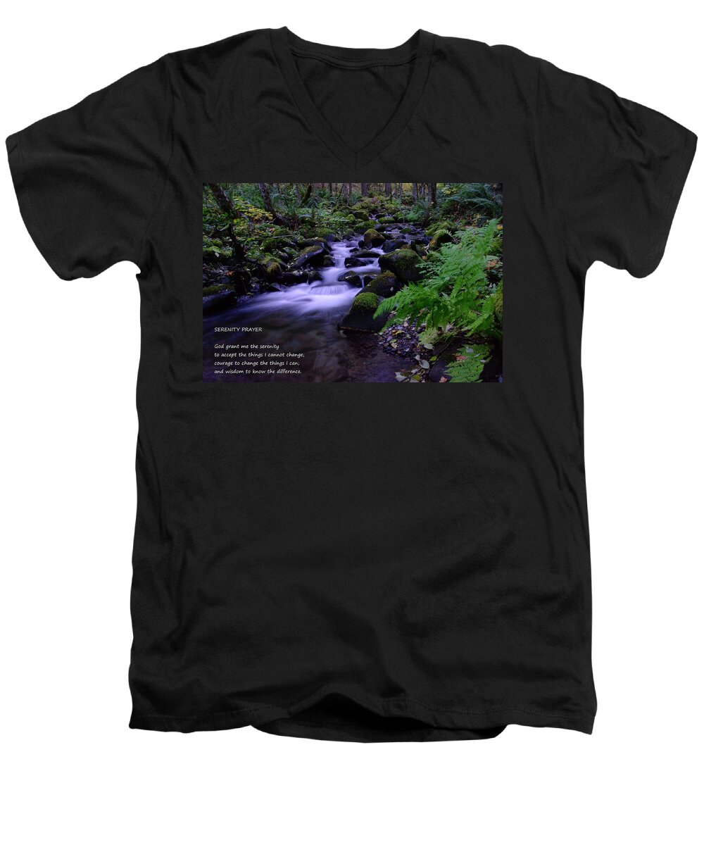 Water Men's V-Neck T-Shirt featuring the photograph Serenity Prayer by Jeff Swan