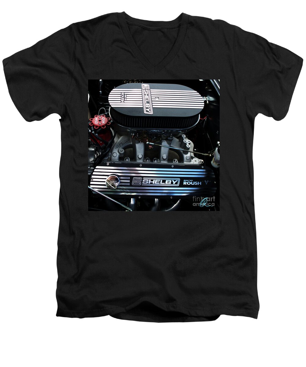 Shelby Men's V-Neck T-Shirt featuring the photograph Shelby by Roush by Chris Thomas