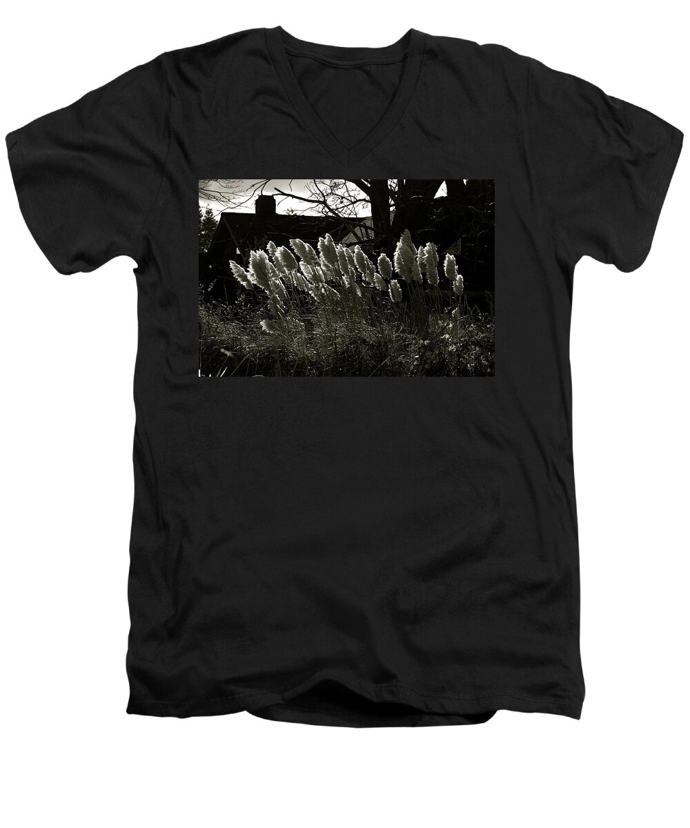 Dark Men's V-Neck T-Shirt featuring the photograph Sun and Shadow by Alicia Kent