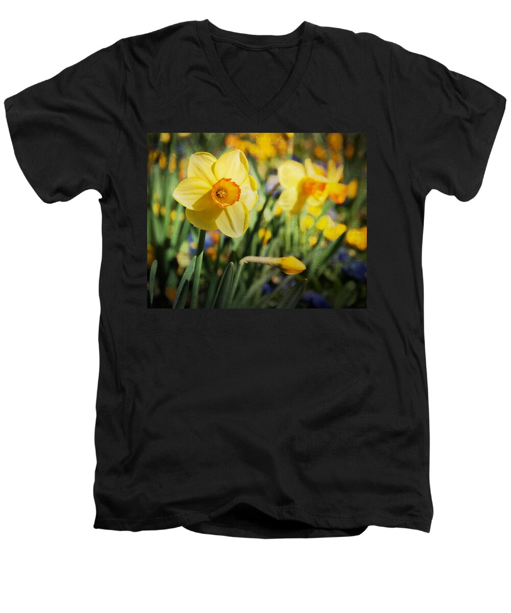 Yellow Men's V-Neck T-Shirt featuring the photograph Sun Seeker by Jeff Mize