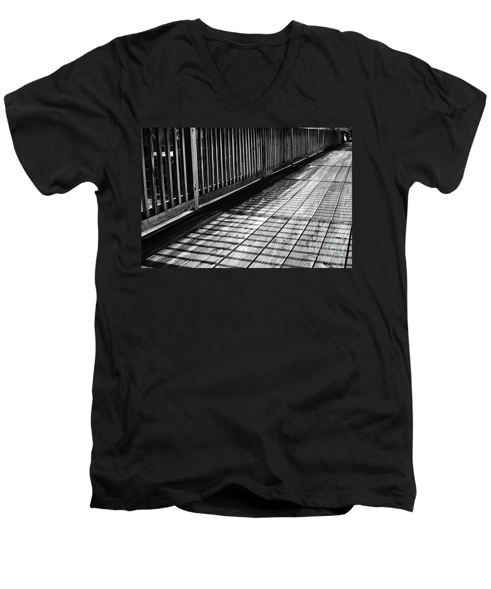 Tarpon Springs Men's V-Neck T-Shirt featuring the photograph Tarpon Springs Railroad Depot by John Greco